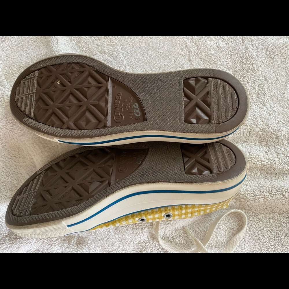 Converse All Star Yellow Gingham Sneakers - Picture 5 of 5